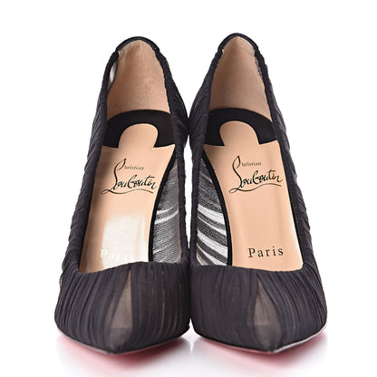 Christian Louboutin Tulle Suede Follies Draperia 100 Pumps 36.5 Black 2 of 11