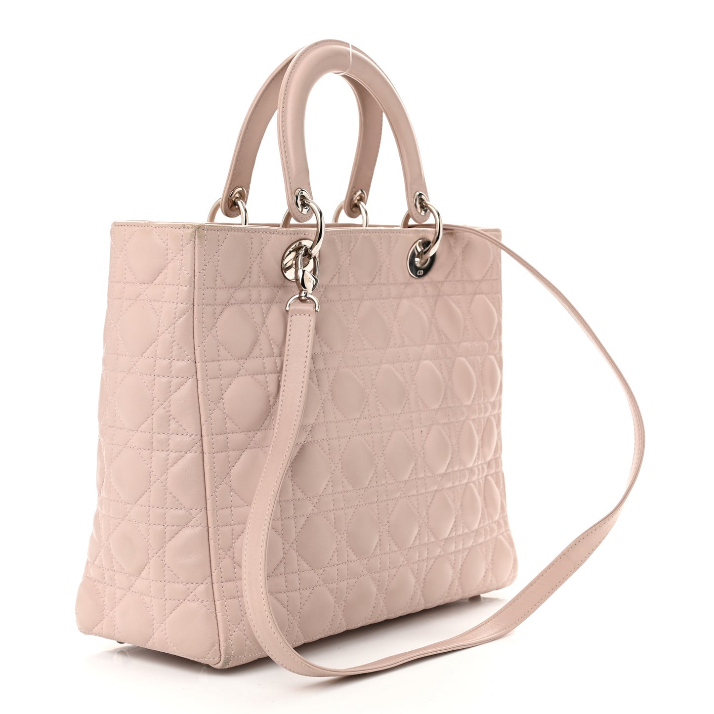 Lambskin Cannage Large Lady Dior Light Pink