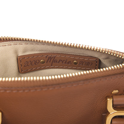 Chloe Shiny Small Grain Calfskin Mini Marcie Multi Fringe Satchel Tan 5 of 9
