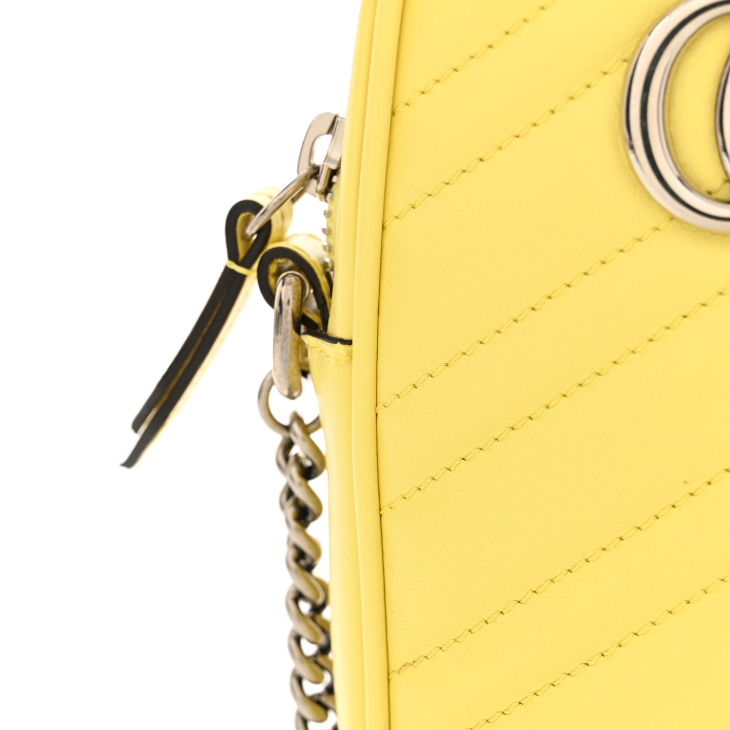 Calfskin Matelasse Mini GG Marmont Crossbody Bag Banana
