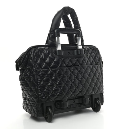 Chanel Nylon Quilted Coco Cocoon Trolley Black 2 of 11