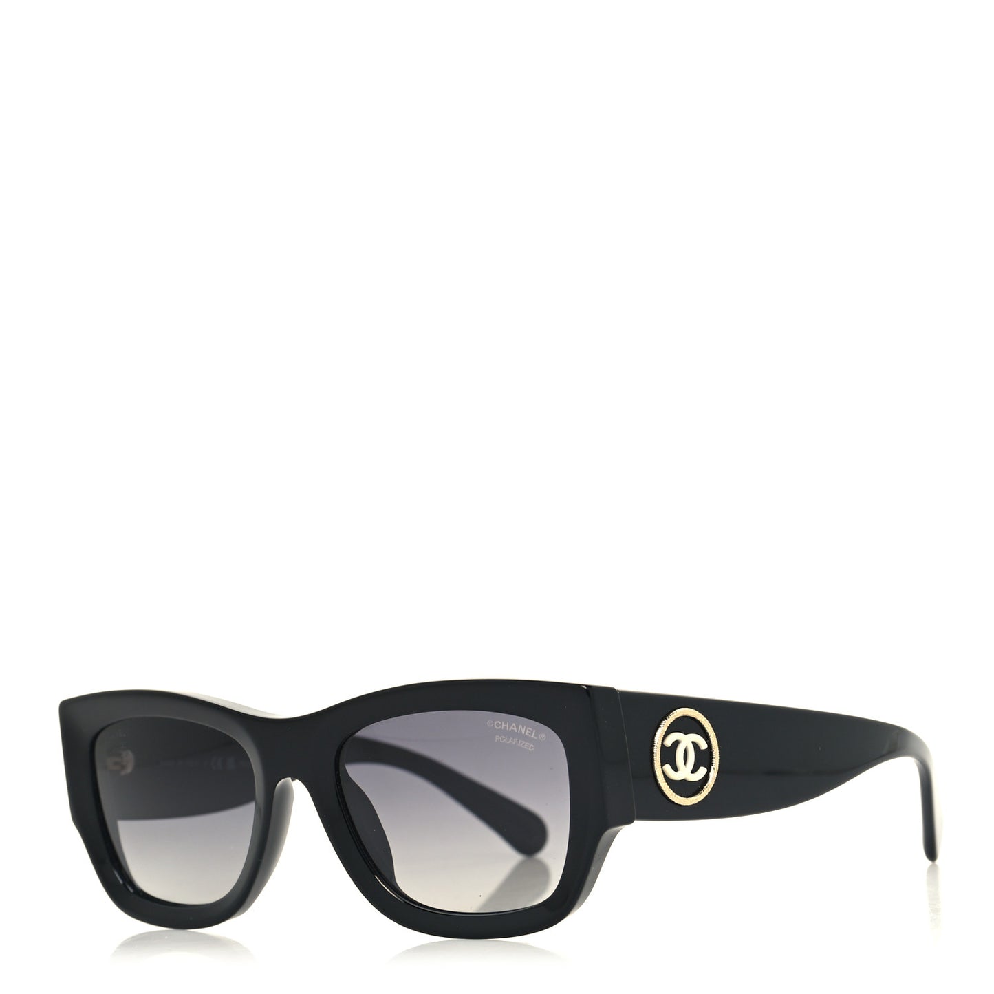 Acetate Rectangle Sunglasses 5507-A Black