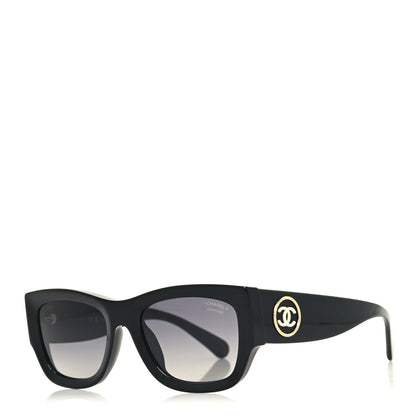 Chanel Acetate Rectangle Sunglasses 5507-A Black 1 of 8