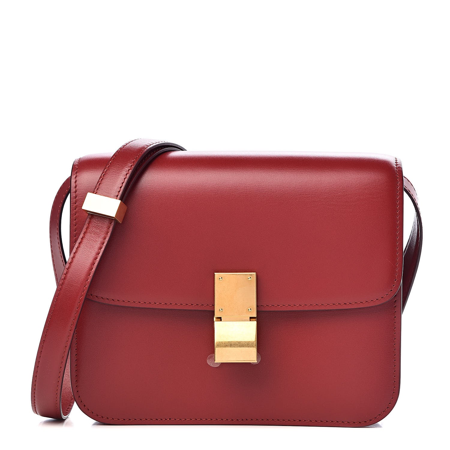 Celine Box Calfskin Teen Classic Box Flap Bag Red 1 of 10