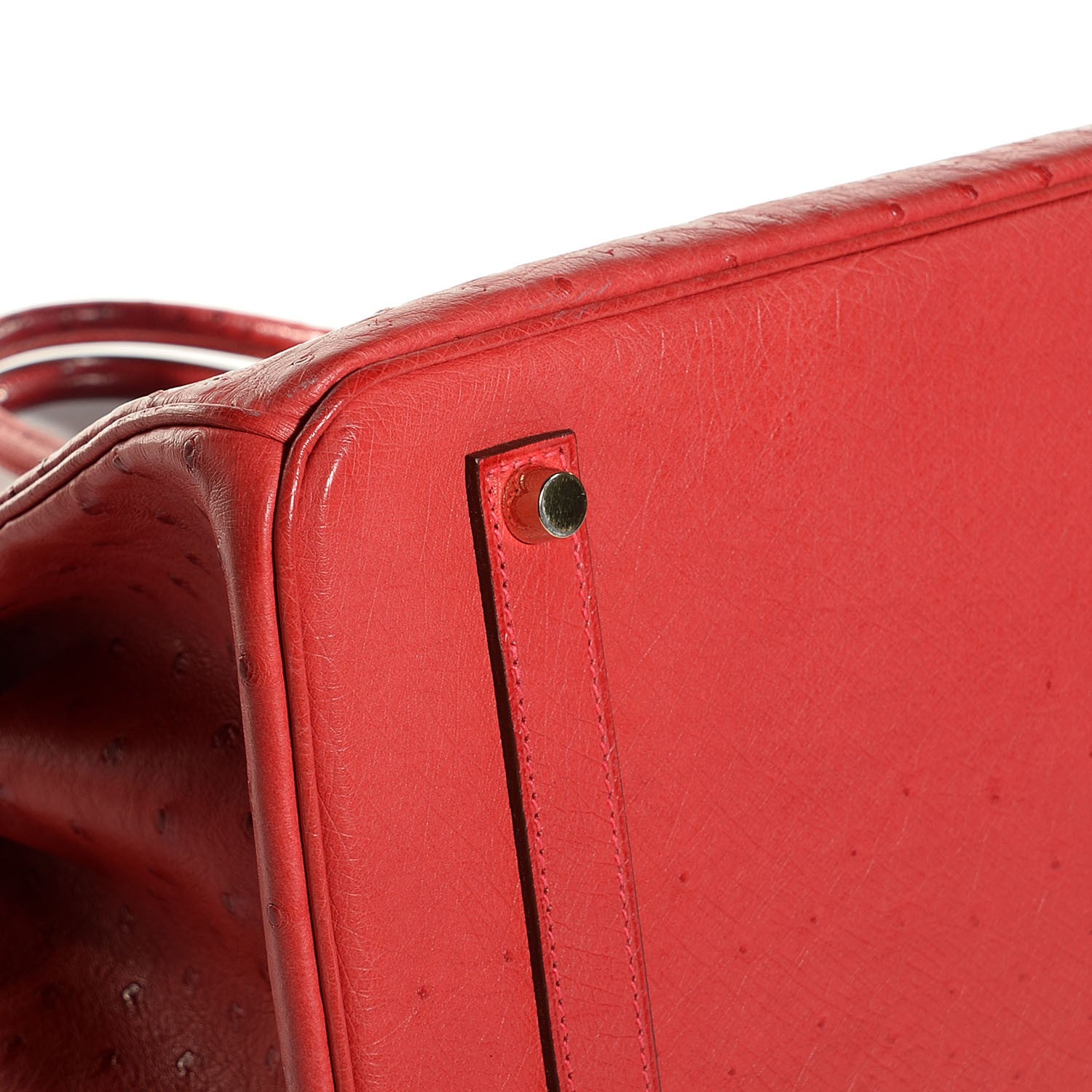 Hermes Ostrich Birkin 35 Rouge Vif 7 of 27