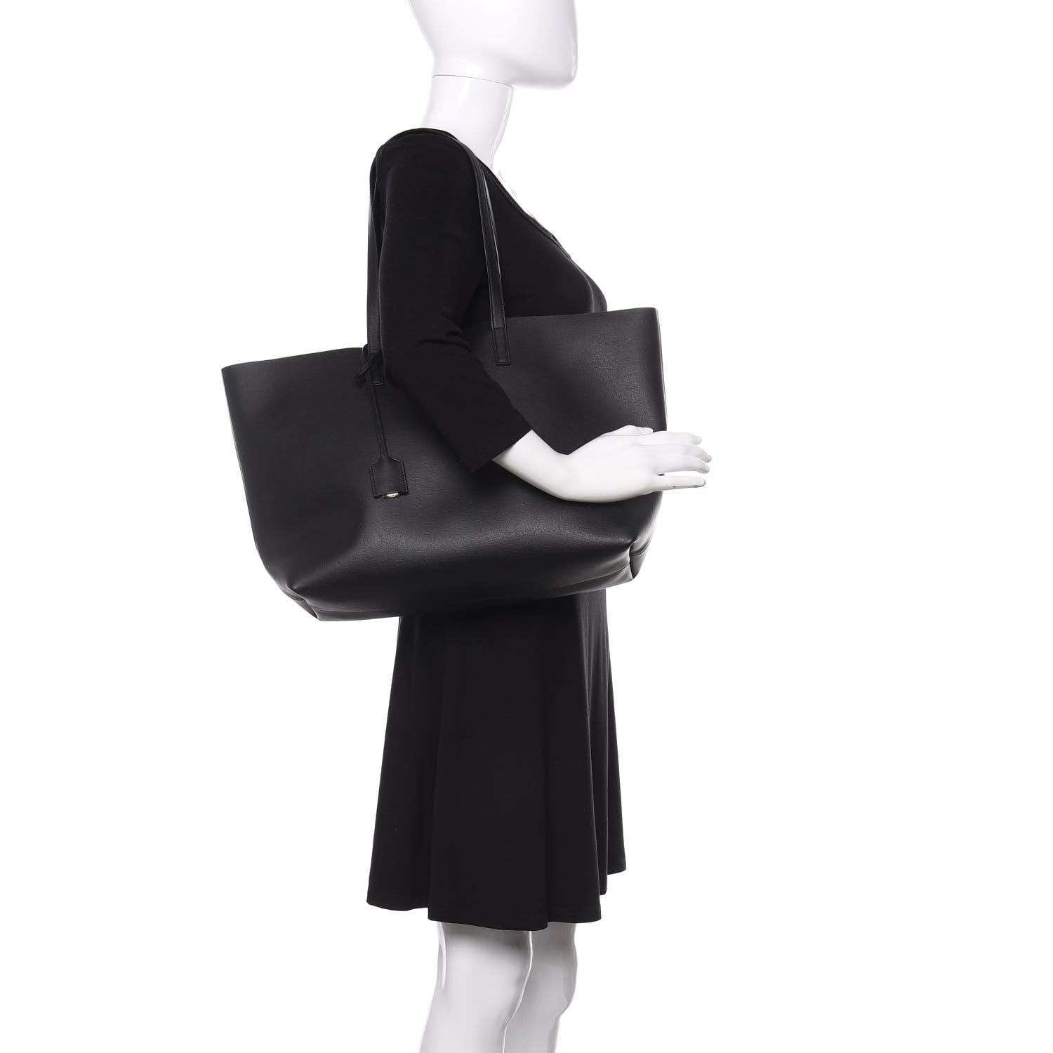 Saint Laurent Calfskin Large Shopping Tote Black 2 of 11