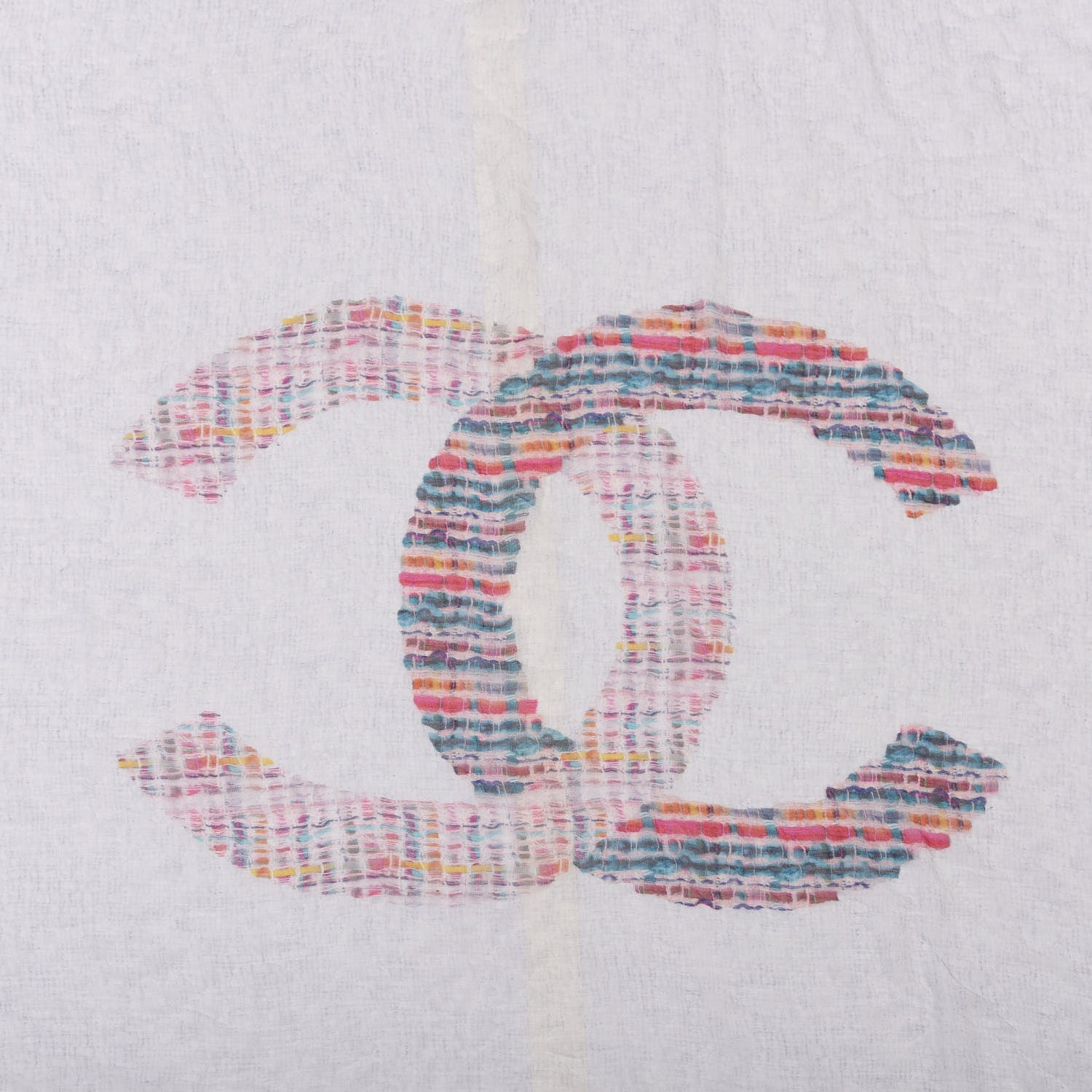 Chanel Cashmere Silk CC Stole Multicolor 2 of 3