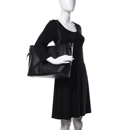 MCM Visetos Medium Liz Reversible Shopper Tote Black 3 of 16