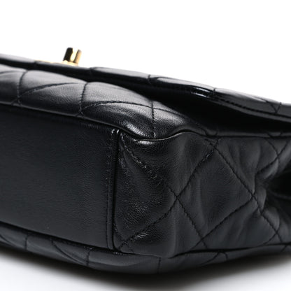 Chanel Lambskin Resin Pearl Quilted Flap Black 10 of 10