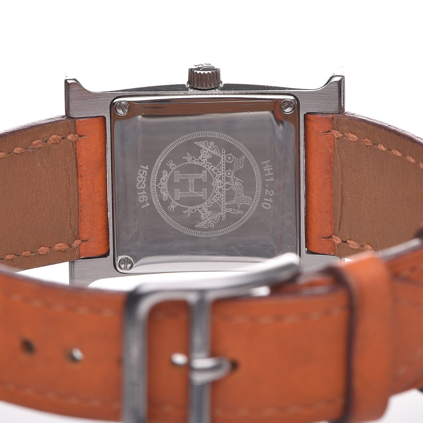 Stainless Steel Swift 21mm Heure H Hour Quartz Watch Orange