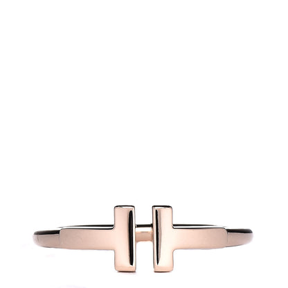 Tiffany 18K Rose Gold T Wire Ring 51 5.75 1 of 6