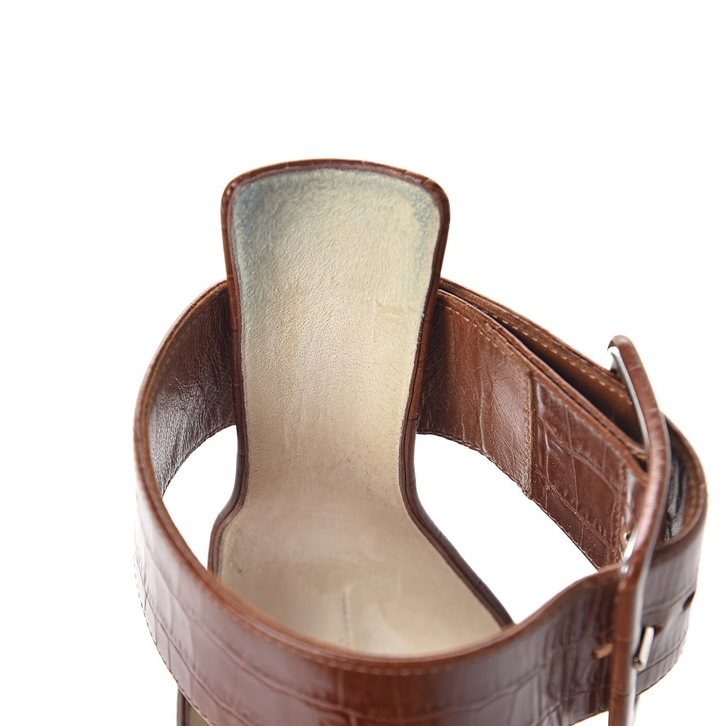 Calfskin Nil Harler 100 Ankle Strap Pumps 41 Cuoio
