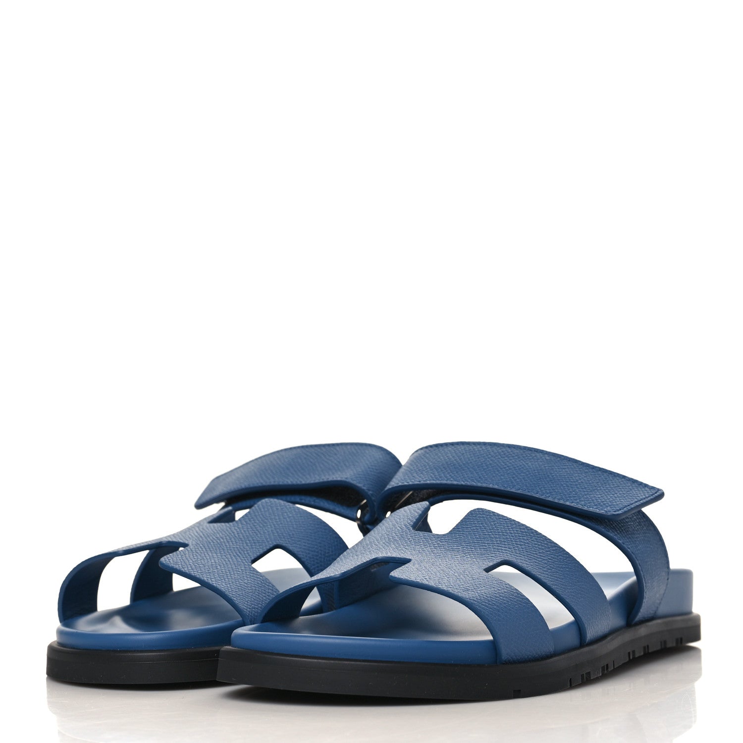 Hermes Epsom Womens Chypre Sandals 39 Bleu Bleuet 2 of 8