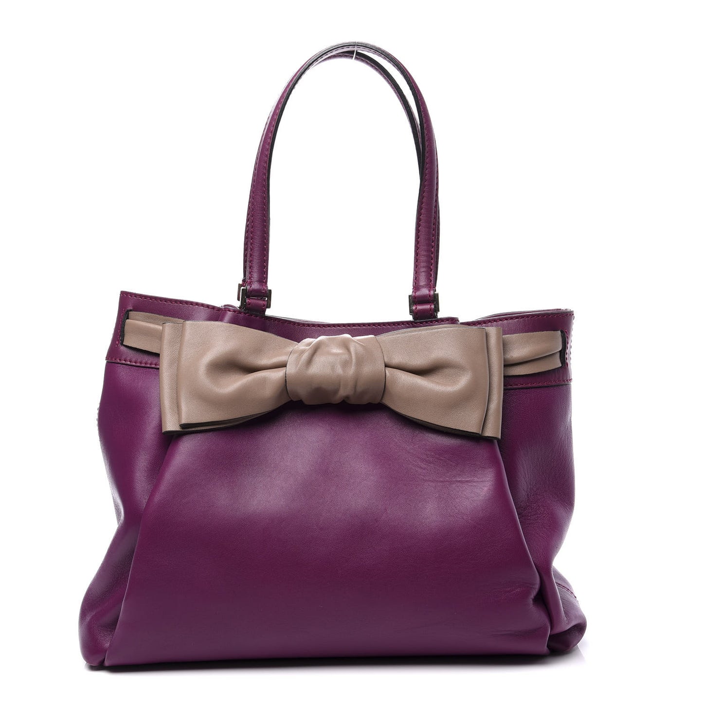 Nappa Large Aphrodite Bow Tote Purple Poudre