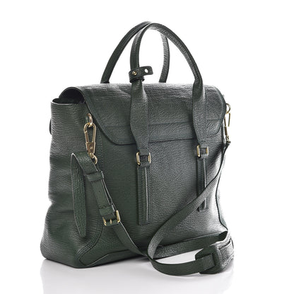 3.1 Phillip Lim 3.1 Textured Calfskin Large Pashli Satchel Jade 3 of 9