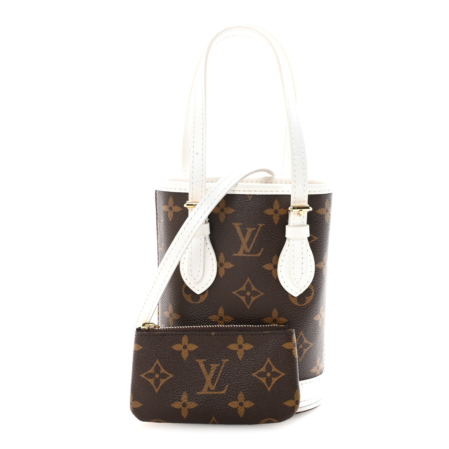 Louis Vuitton Monogram LV Match Nano Bucket Bag White 3 of 10
