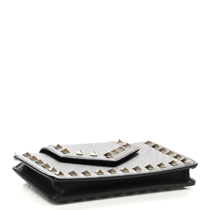 Valentino Garavani Calfskin Rockstud Phone Case With Chain Black 4 of 12