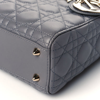 Christian Dior Lambskin Cannage Small My ABCDior Lady Dior Grey 9 of 9