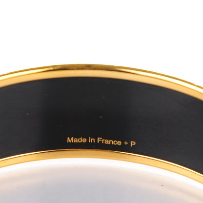 Hermes Enamel Printed Wide Caleche Bracelet 65 Red 4 of 5