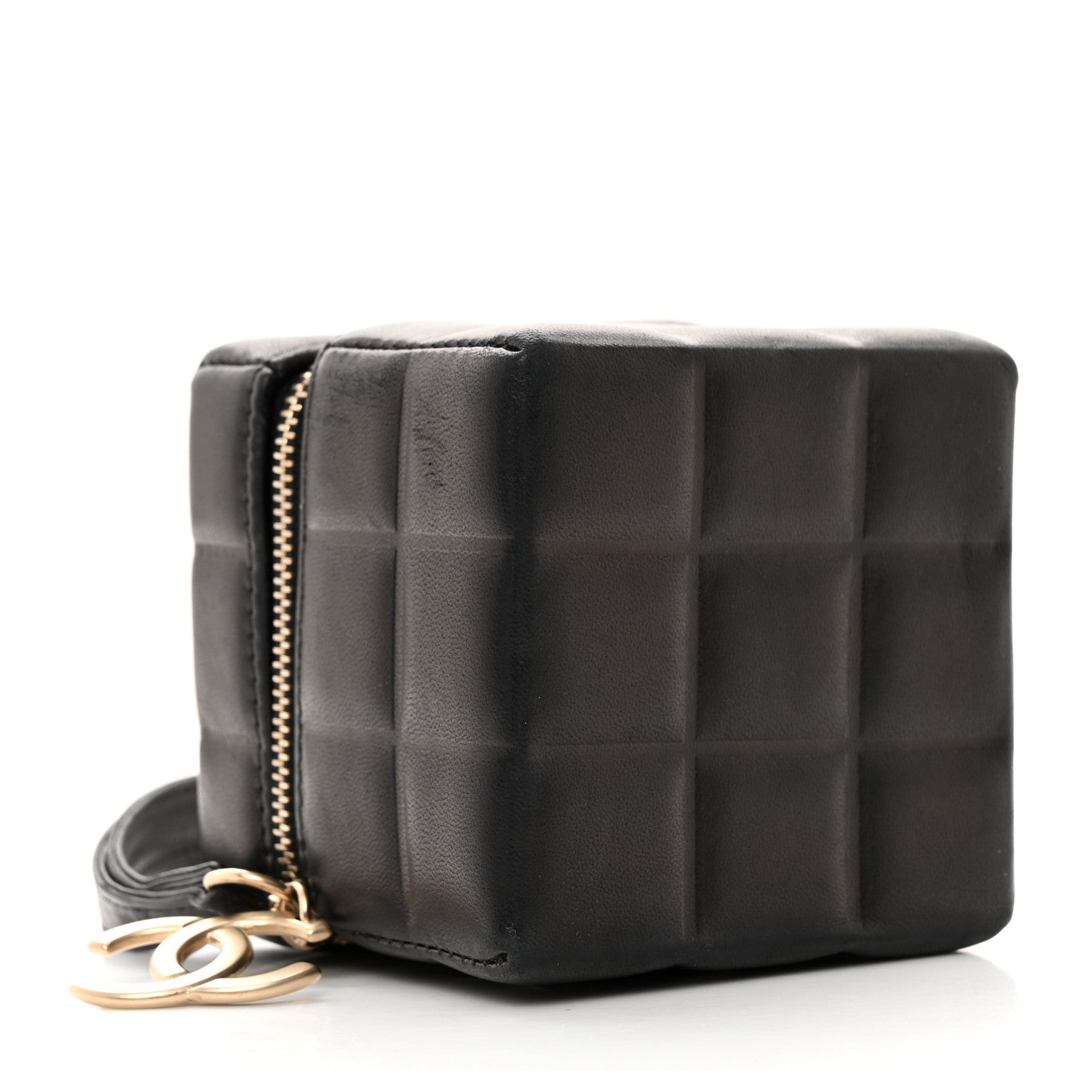 Chanel Lambskin Rubiks Cube Wristlet Black 3 of 12