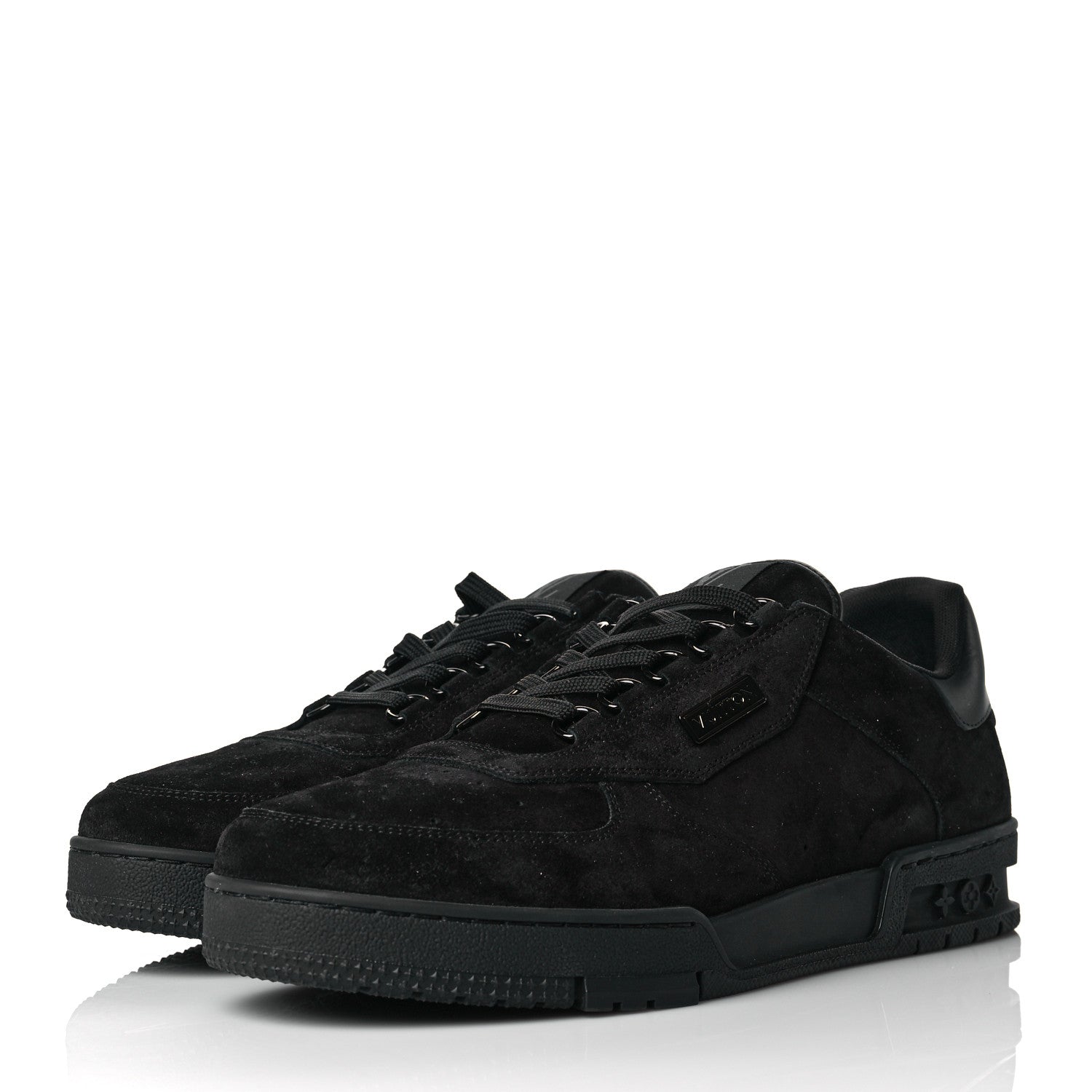 Louis Vuitton Suede Mens LV Trainer Sneakers 9.5 Black 3 of 11