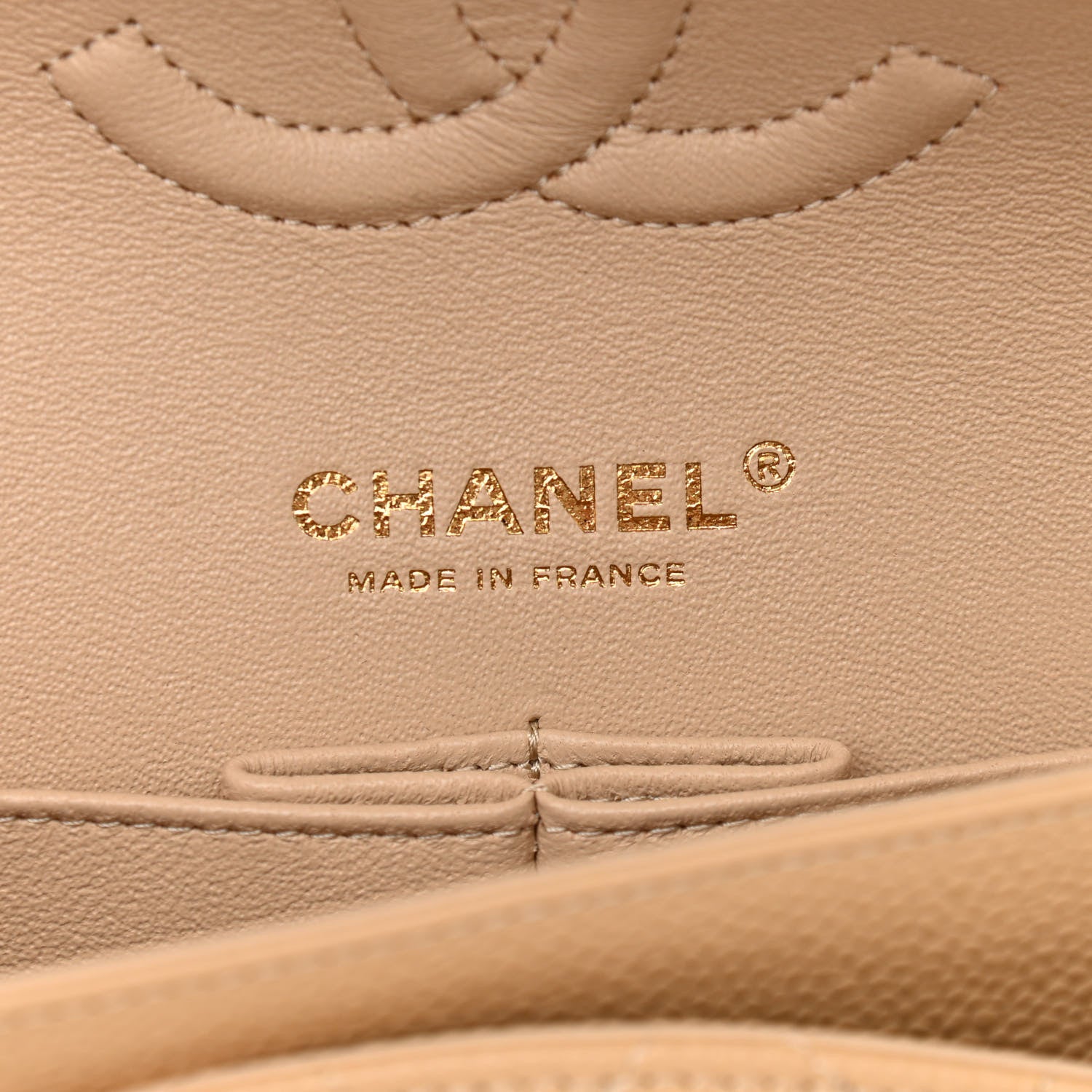 Chanel Caviar Quilted Medium Double Flap Beige Clair 6 of 11
