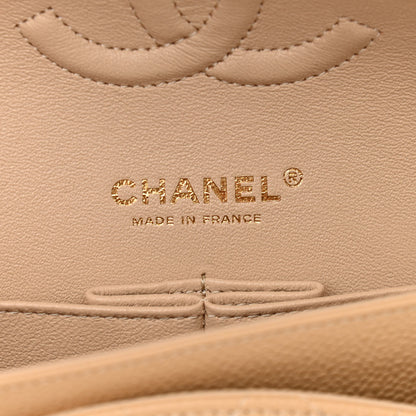 Chanel Caviar Quilted Medium Double Flap Beige Clair 6 of 11