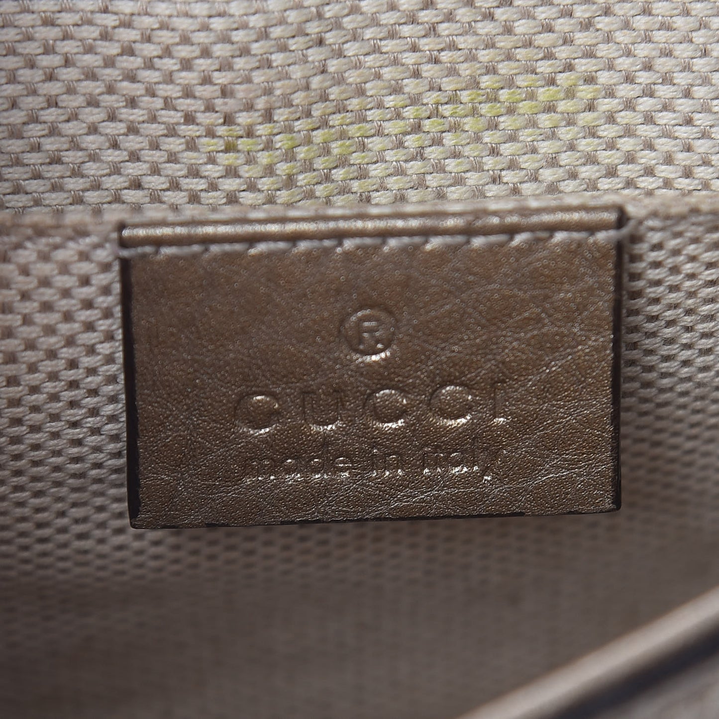 Metallic Pebbled Calfskin Small Soho Flap Crossbody Golden Beige