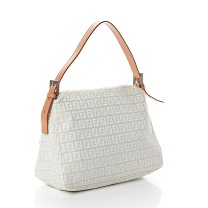 Fendi Zucchino Mama Baguette White Beige 2 of 8