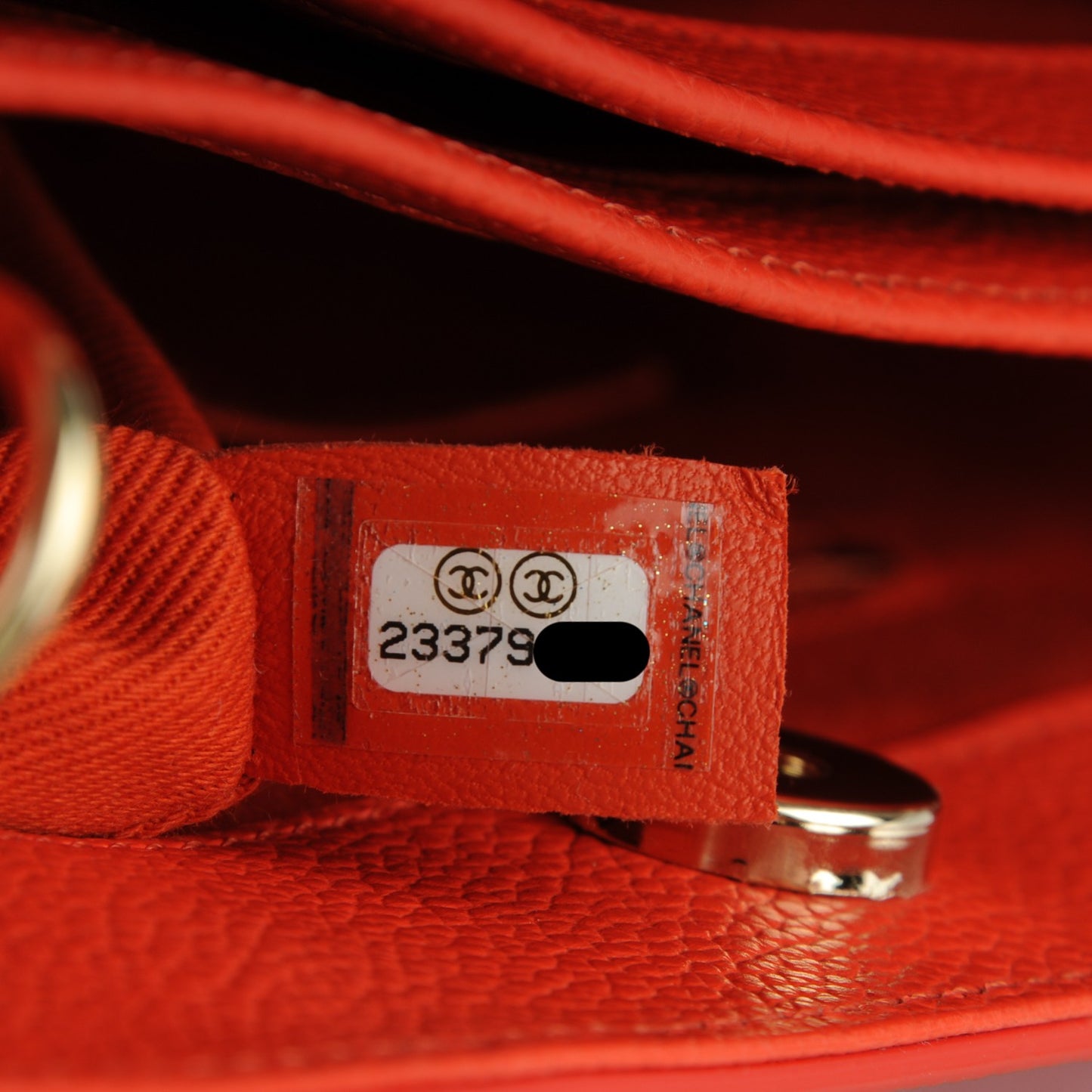 Grained Calfskin Mini Neo Executive Shopper Tote Red