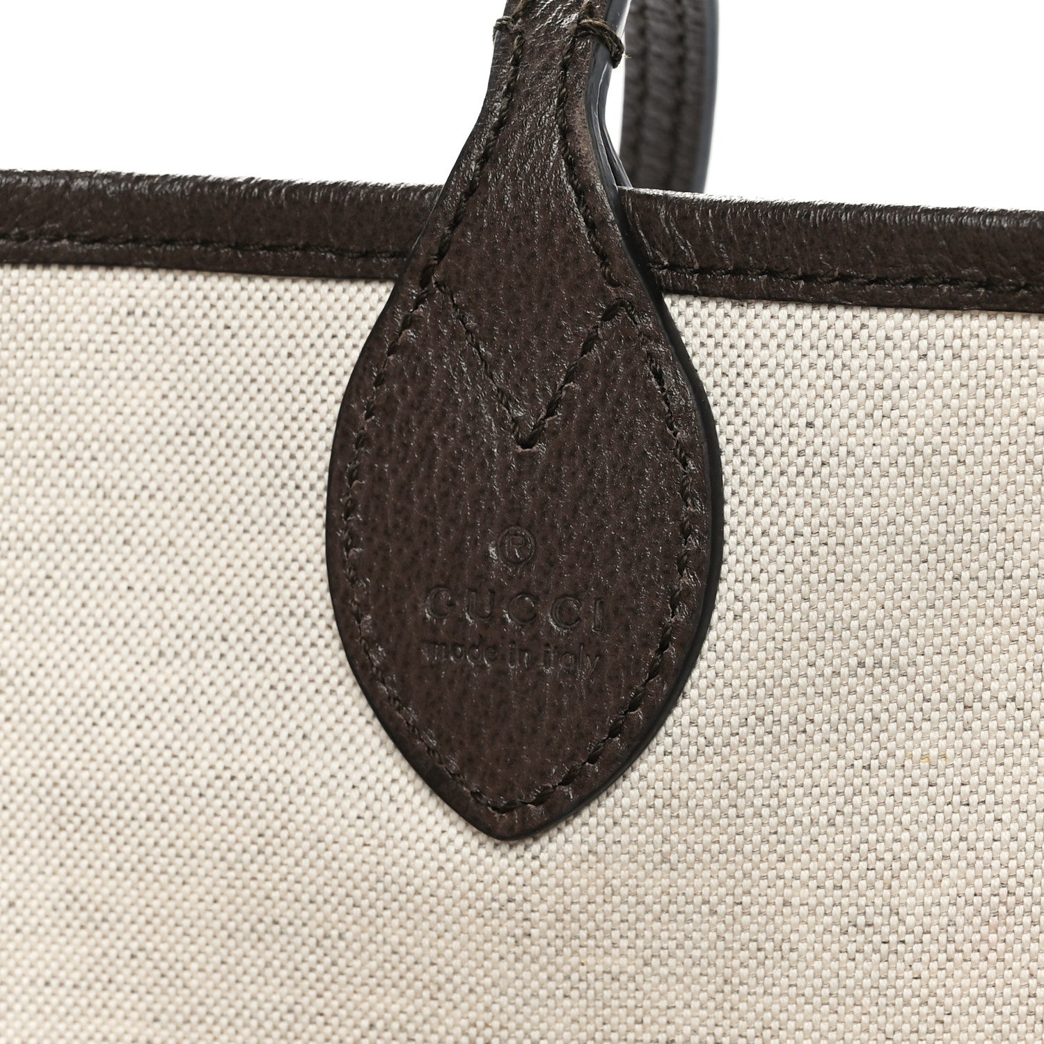Gucci GG Supreme Monogram Textured Dollar Calfskin Web Large Ophidia Tote Beige Ebony New Acero 9 of 13