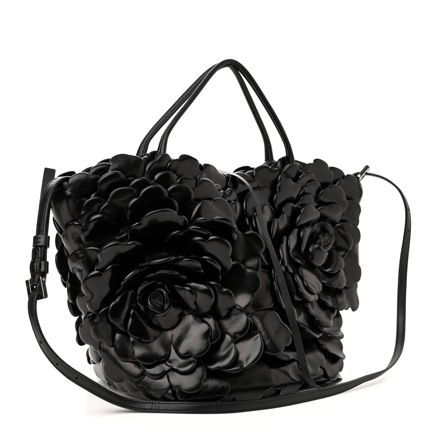 Valentino Garavani Nappa Atelier 03 Rose Edition Small Top Handle Bag Black 3 of 9