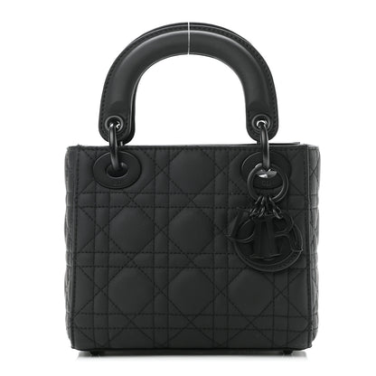 Christian Dior Ultra Matte Calfskin Cannage Mini Lady Dior Black 1 of 10