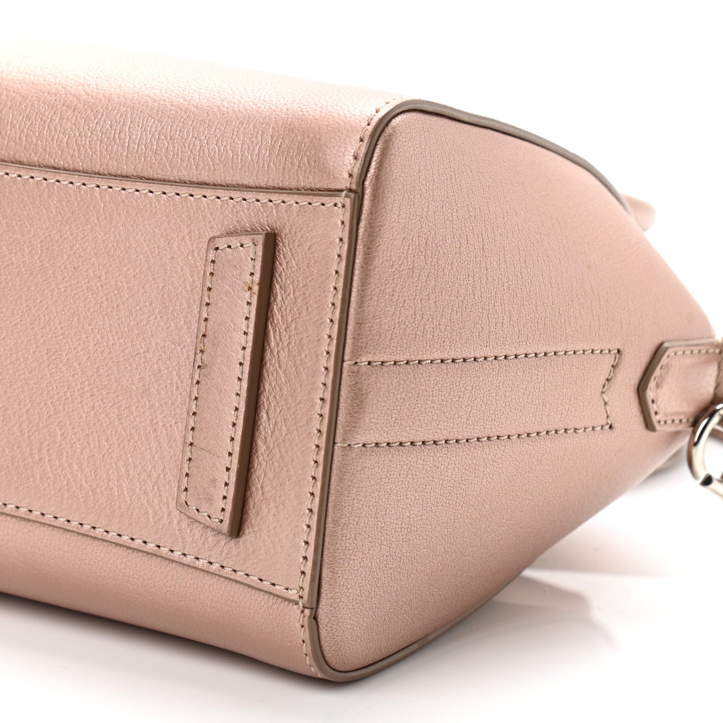 Metallic Sugar Goatskin Mini Antigona Light Pink