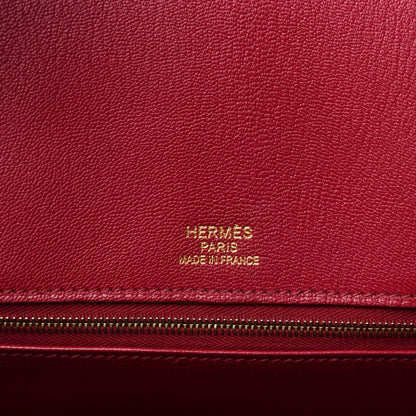 Hermes Tadelakt Ghillies Birkin 35 Rubis 9 of 11