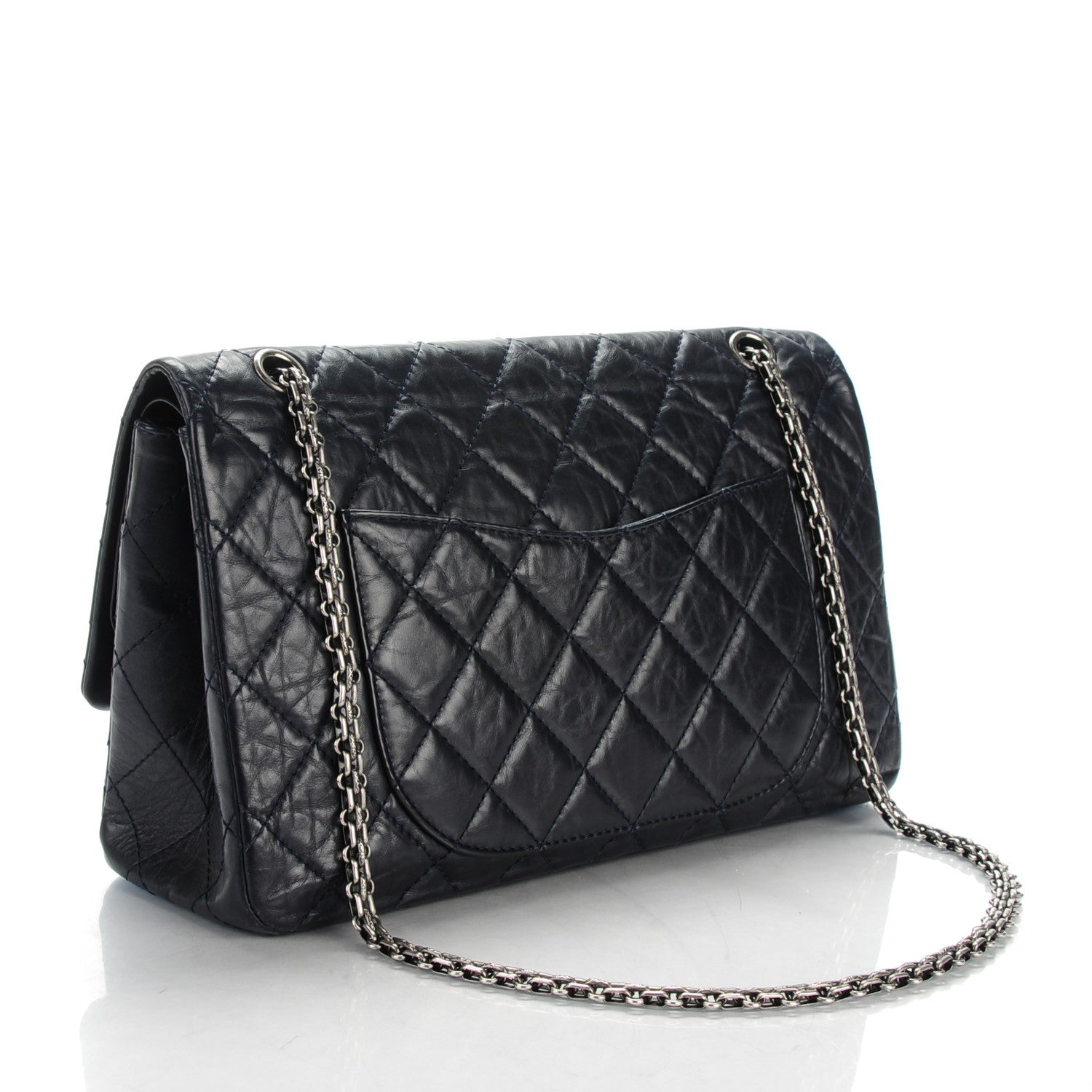 Chanel Aged Calfskin Quilted 2.55 Reissue 227 Flap Dark Navy 3 of 6