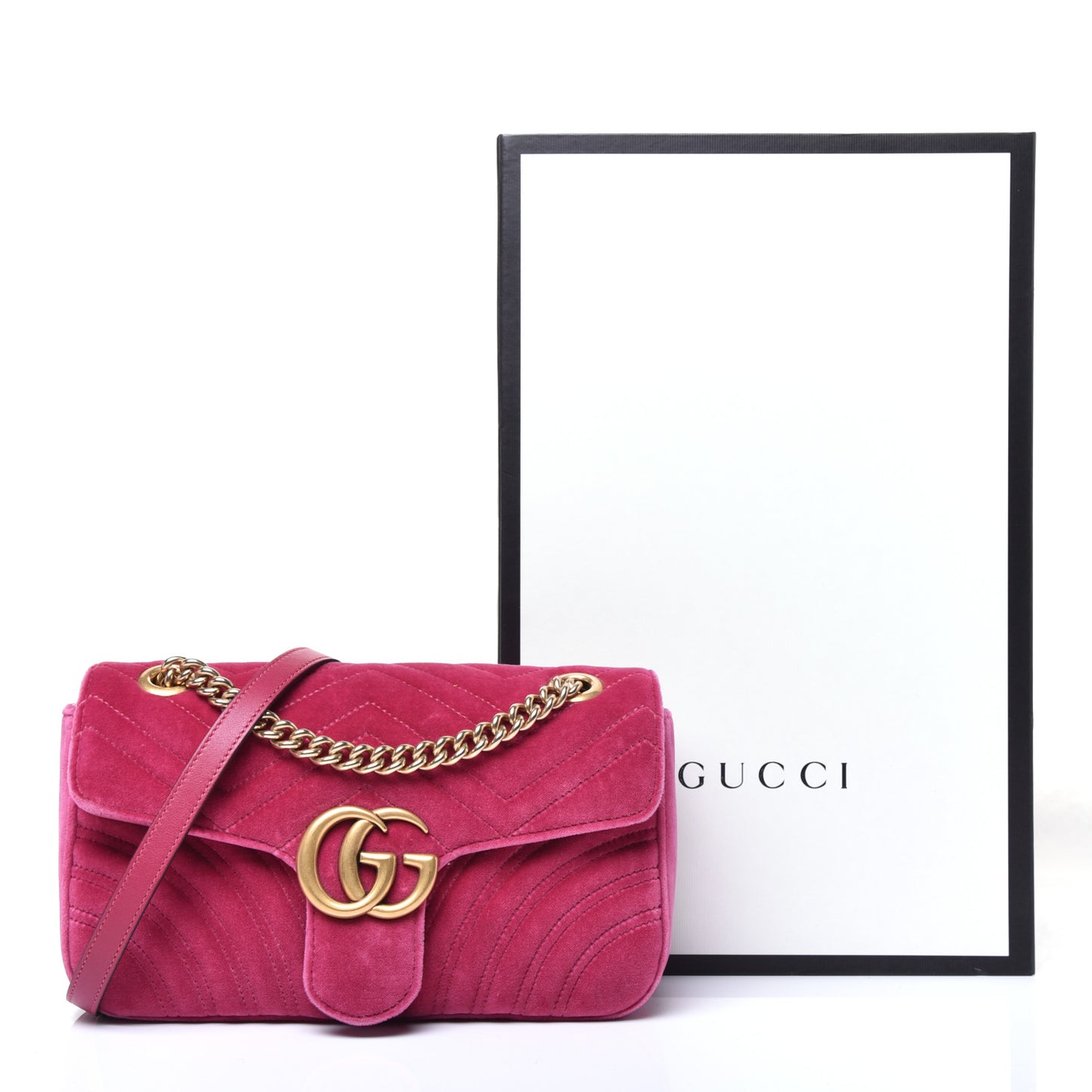 Velvet Matelasse Small GG Marmont Shoulder Bag Light Raspberry Rose
