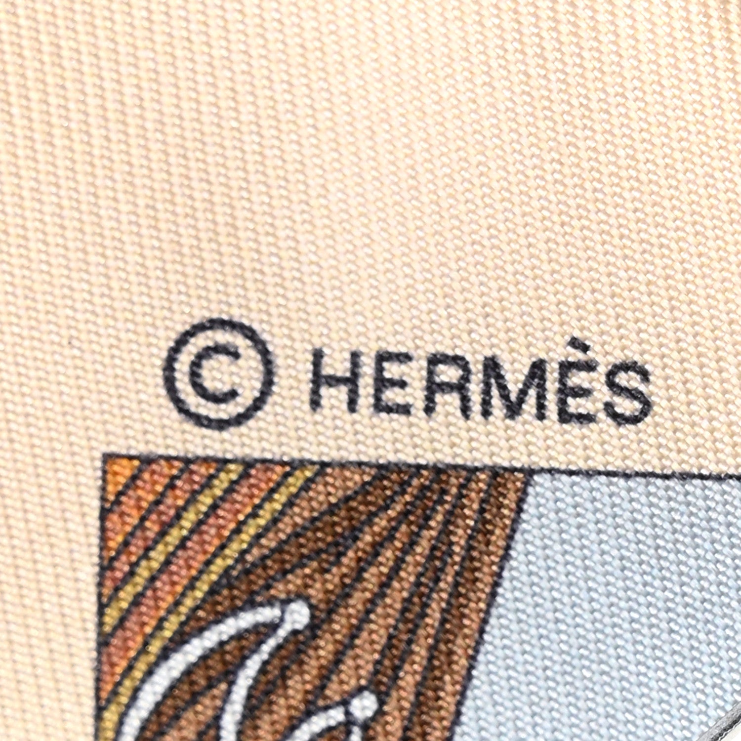 Hermes Silk Springs Springs Bague Twilly Ciel Creme Caramel 4 of 4