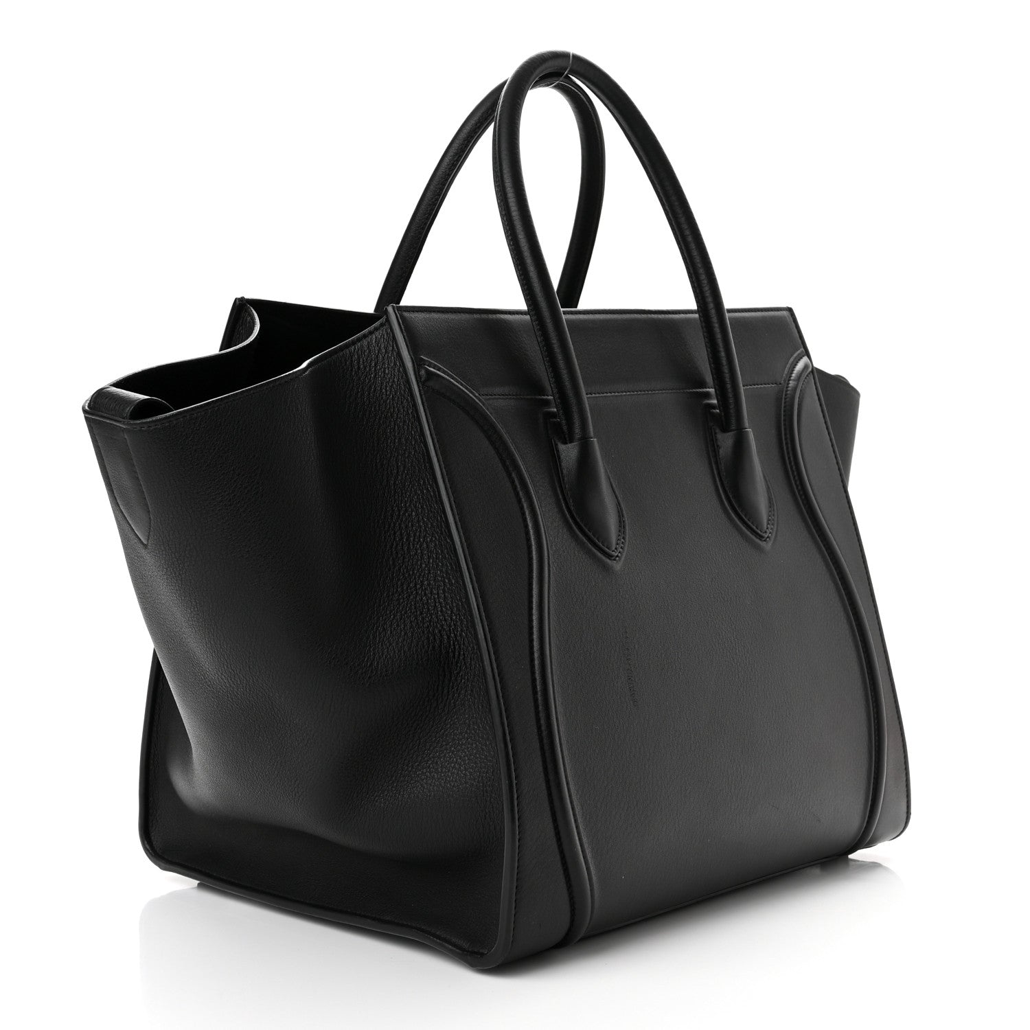 Celine Grained Calfskin Medium Phantom Luggage Black 3 of 11