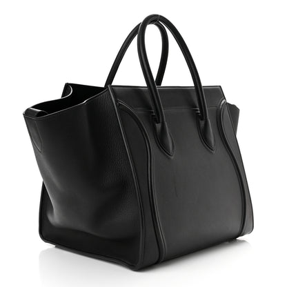 Celine Grained Calfskin Medium Phantom Luggage Black 3 of 11