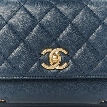 Chanel Caviar Quilted Small Business Affinity Flap Navy 9 of 11