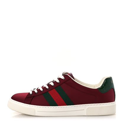 Gucci Econyl Nylon Diva Crocodile Web Mens Ace Sneakers 7.5 Rosso Ancora Vert 1 of 12