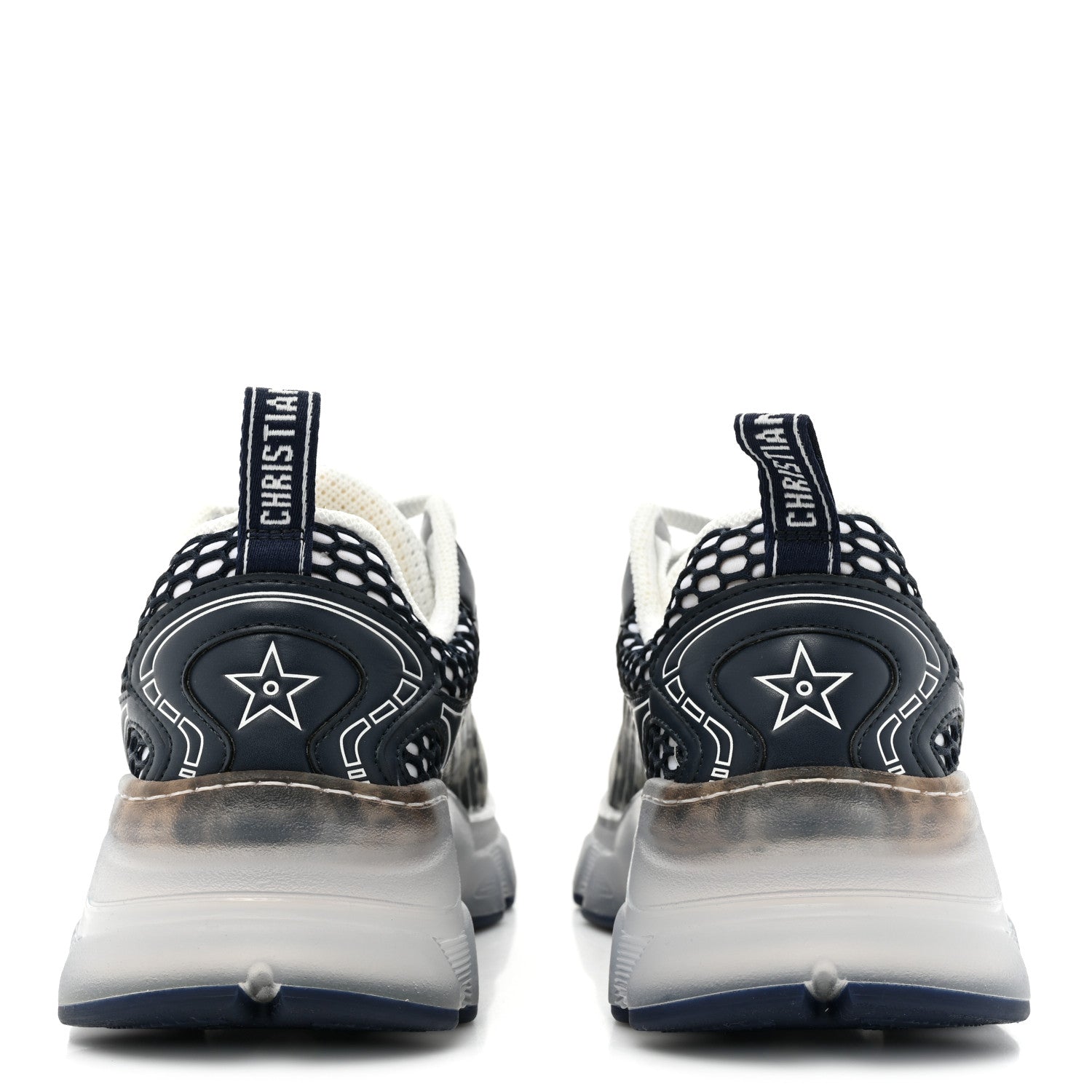 Christian Dior Technical Fabric Mesh Oblique Dior Vibe Sneakers 37 Deep Blue 4 of 11