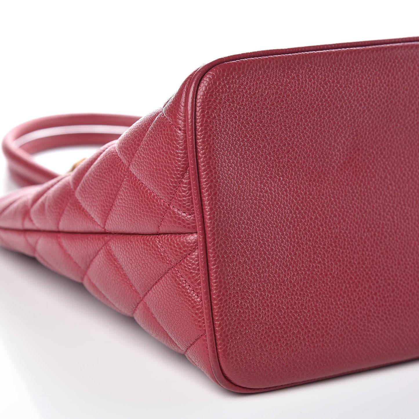 Caviar Quilted Medallion Tote Dark Pink