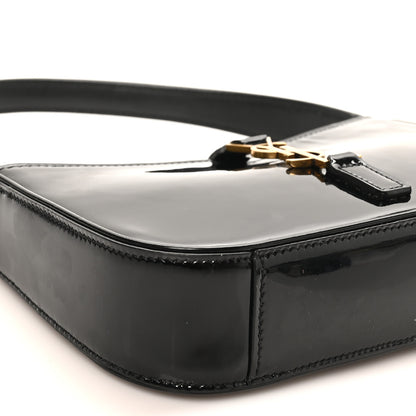 Saint Laurent Patent Calfskin Le 5 A 7 Mini Hobo Black 9 of 10