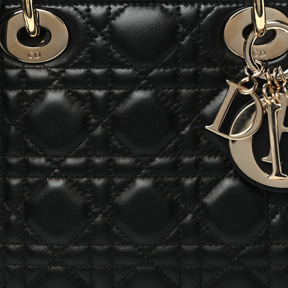 Christian Dior Lambskin Cannage Small Lucky Badges My Lady Dior Black 7 of 10
