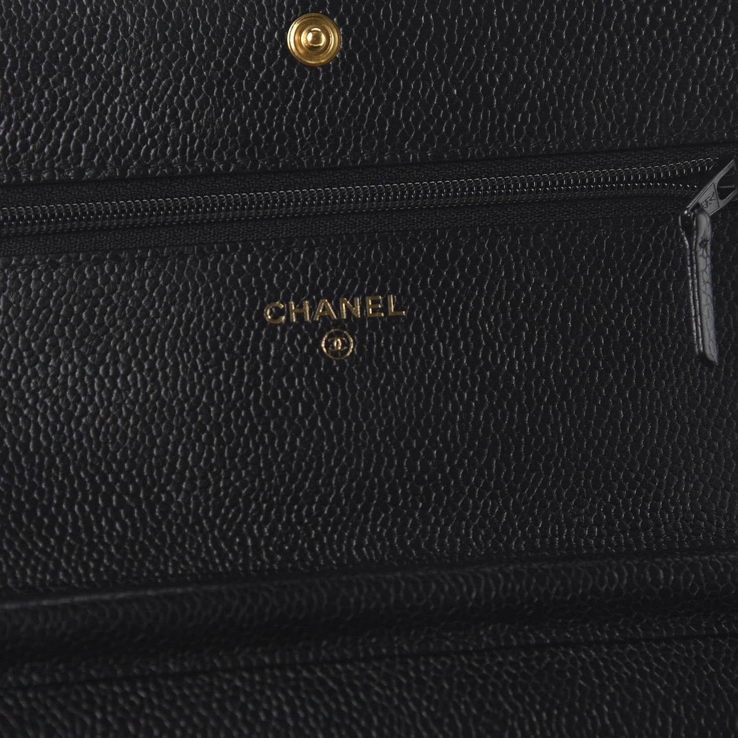 Caviar Quilted Boy Wallet On Chain WOC Black