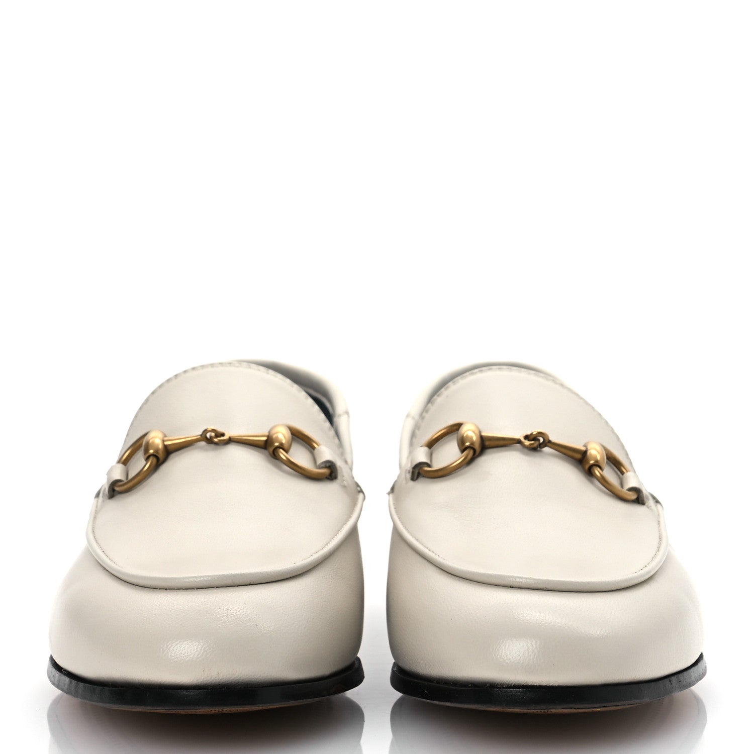 Gucci Calfskin Womens Jordaan Loafers 35.5 Mystic White 3 of 14