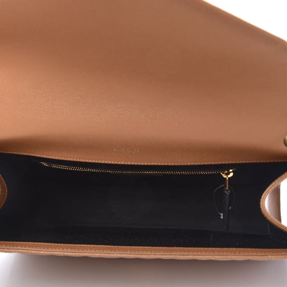 Saint Laurent Grain De Poudre Textured Mixed Matelasse Triquilt Large Monogram Satchel Dune 5 of 10