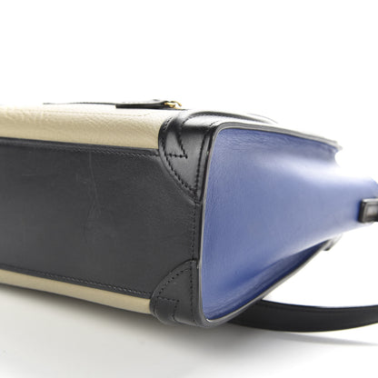 Celine Elephant Calfskin Nano Tri-Color Luggage Beige 8 of 9